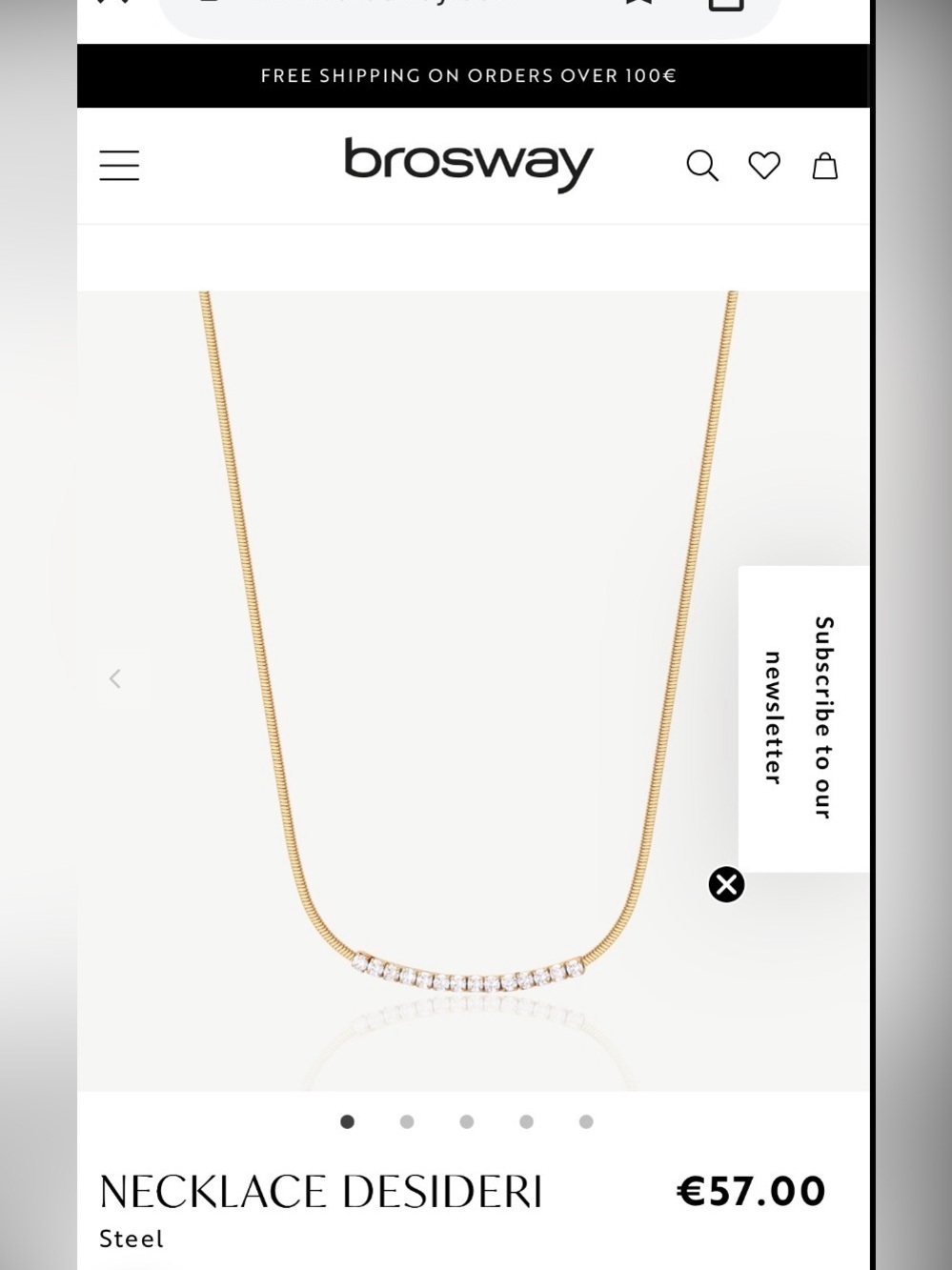ISO- DO NOT BUY!!! in search of Brosway‎ Italia- Desideri gold necklace